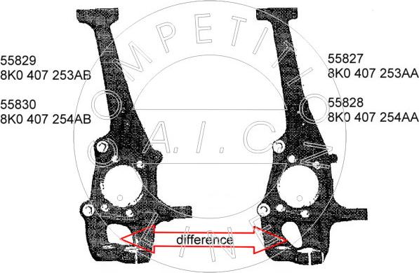 AIC 55830 - Spindelbult, hjulupphängning xdelar.se