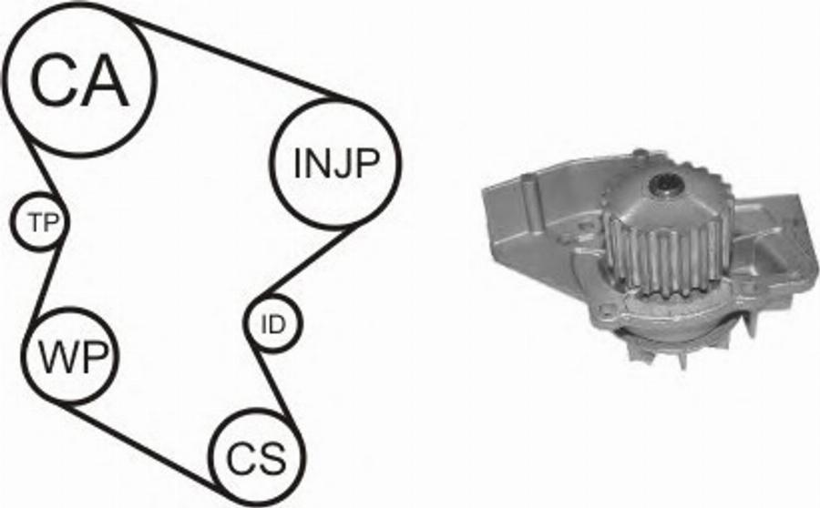 Airtex WPK-158003 - Vattenpump + kuggremssats xdelar.se