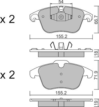 AISIN BPCI-1008 - Bromsbeläggssats, skivbroms xdelar.se