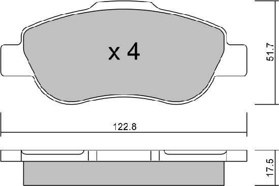 AISIN BPFI-1016 - Bromsbeläggssats, skivbroms xdelar.se