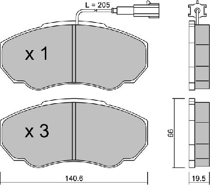 AISIN BPFI-1010 - Bromsbeläggssats, skivbroms xdelar.se