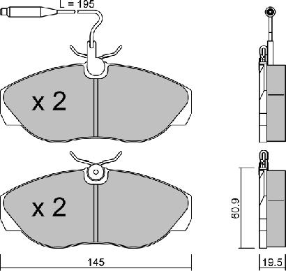 AISIN BPFI-1011 - Bromsbeläggssats, skivbroms xdelar.se