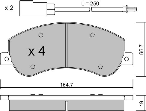 AISIN BPFO-1014 - Bromsbeläggssats, skivbroms xdelar.se