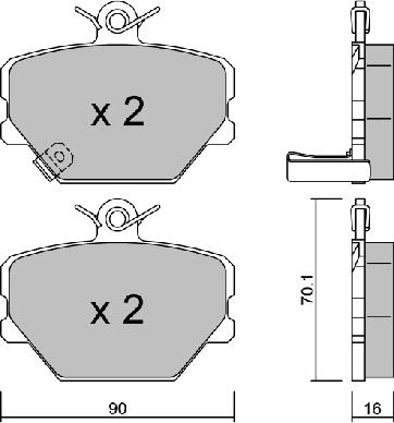 AISIN BPMB-1001 - Bromsbeläggssats, skivbroms xdelar.se