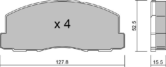 AISIN BPMI-1903 - Bromsbeläggssats, skivbroms xdelar.se