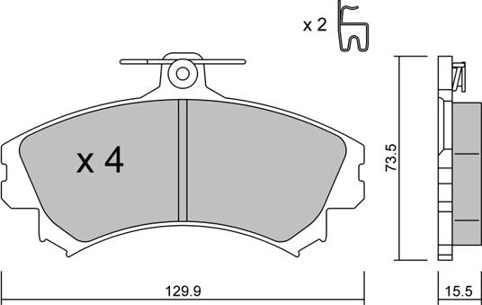 AISIN BPMI-1004 - Bromsbeläggssats, skivbroms xdelar.se