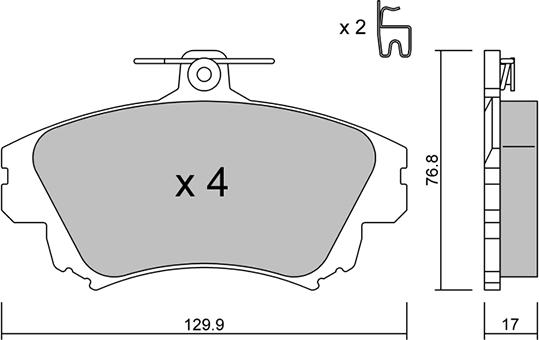 AISIN BPMI-1006 - Bromsbeläggssats, skivbroms xdelar.se