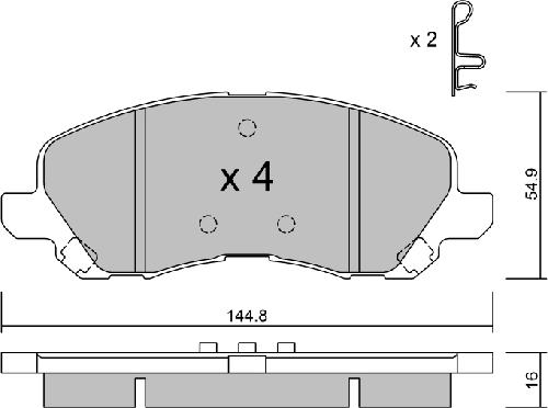 AISIN BPMI-1001 - Bromsbeläggssats, skivbroms xdelar.se