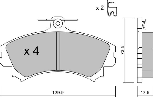 AISIN BPMI-1003 - Bromsbeläggssats, skivbroms xdelar.se