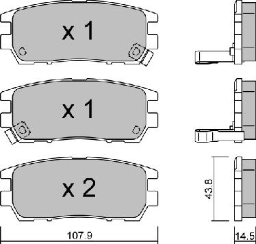 AISIN BPMI-2900 - Bromsbeläggssats, skivbroms xdelar.se