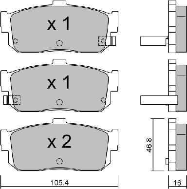 AISIN BPNI-2902 - Bromsbeläggssats, skivbroms xdelar.se