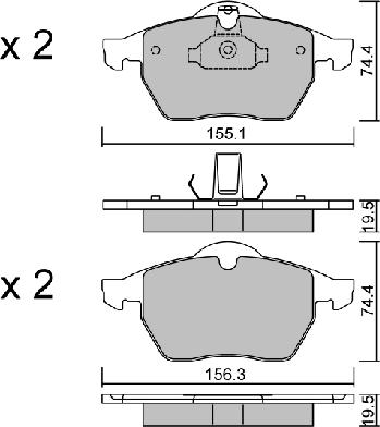 AISIN BPOP-1012 - Bromsbeläggssats, skivbroms xdelar.se