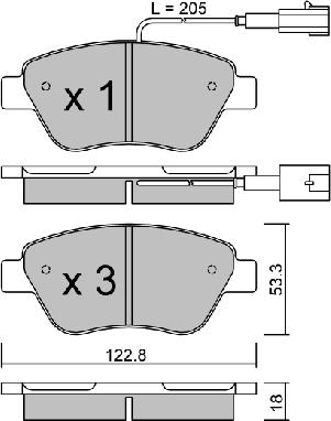 AISIN BPPE-1007 - Bromsbeläggssats, skivbroms xdelar.se