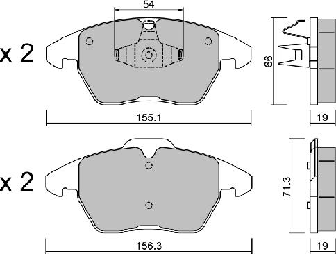 AISIN BPVW-1006 - Bromsbeläggssats, skivbroms xdelar.se