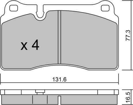 AISIN BPVW-1037 - Bromsbeläggssats, skivbroms xdelar.se