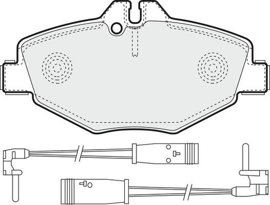 Mercedes-Benz 0034206520 - Bromsbeläggssats, skivbroms xdelar.se