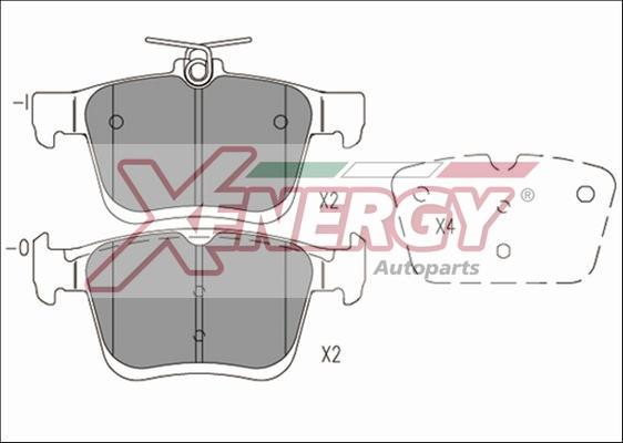 AP XENERGY X41162 - Bromsbeläggssats, skivbroms xdelar.se