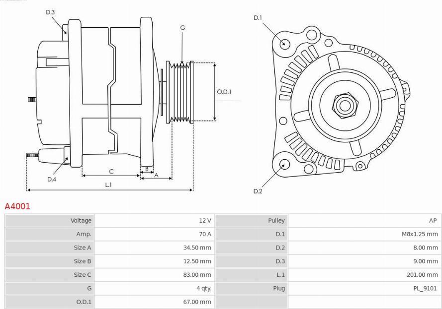 AS-PL A4001 - Generator xdelar.se