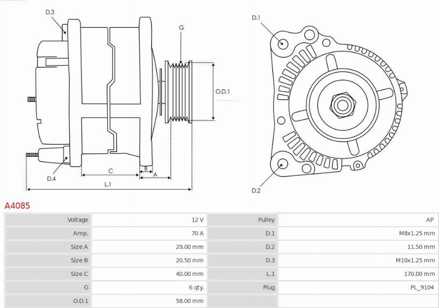 AS-PL A4085 - Generator xdelar.se