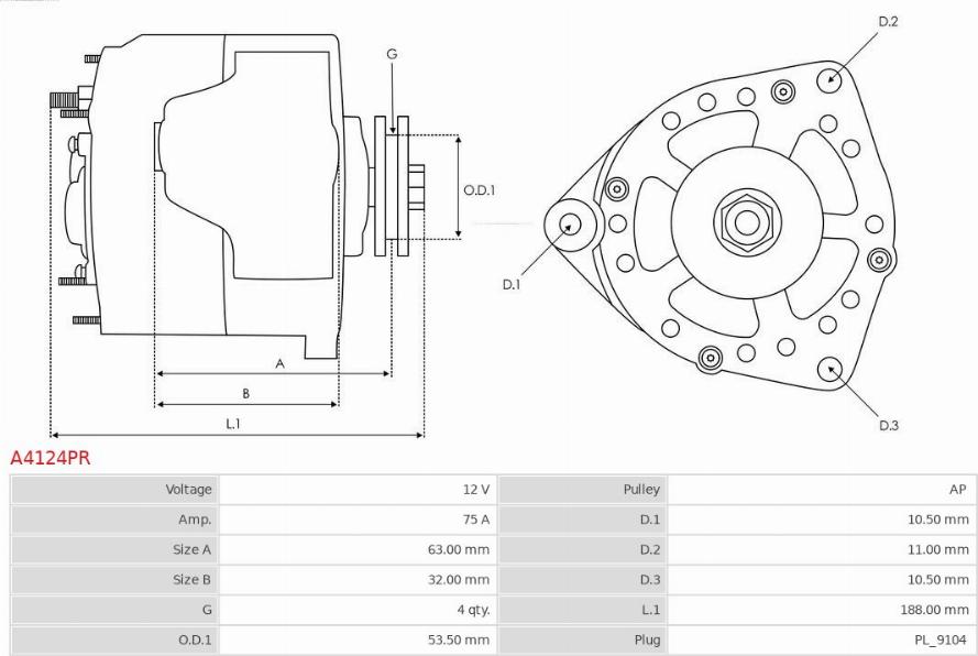 AS-PL A4124PR - Generator xdelar.se