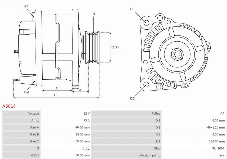 AS-PL A5014 - Generator xdelar.se