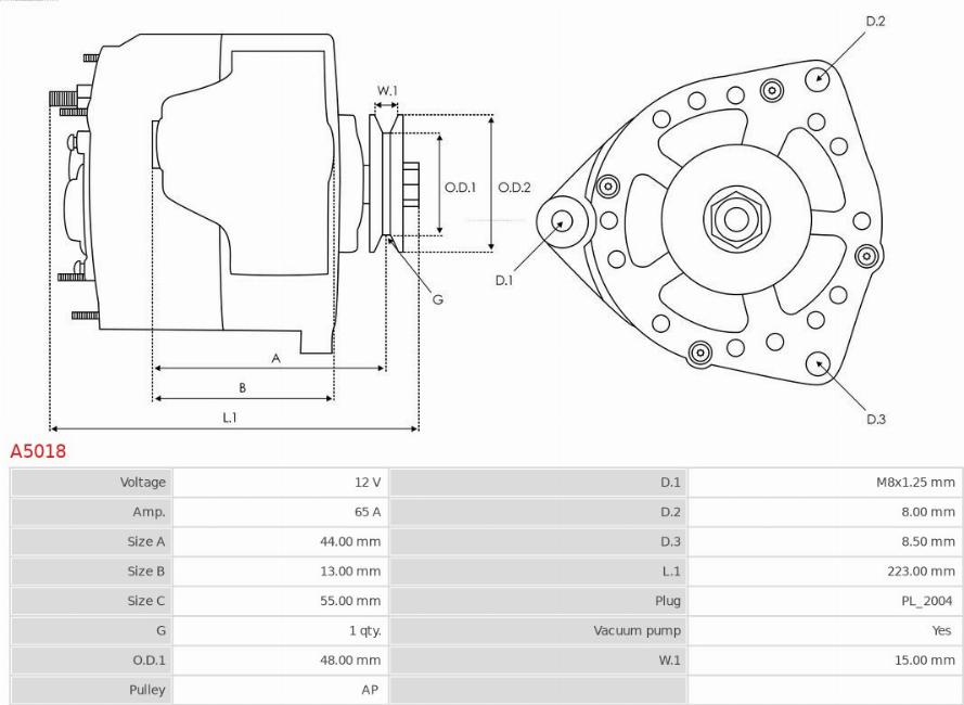 AS-PL A5018 - Generator xdelar.se