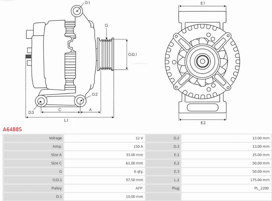 AS-PL A6488S - Generator xdelar.se