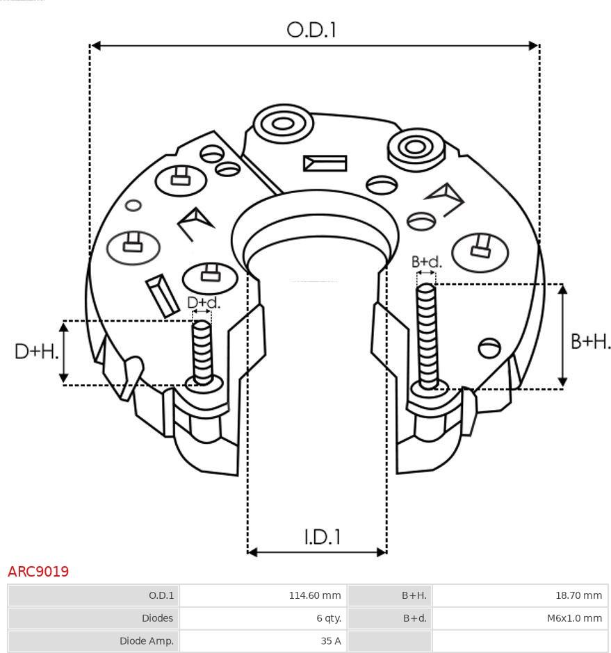 AS-PL ARC9019 - Likriktare, generator xdelar.se