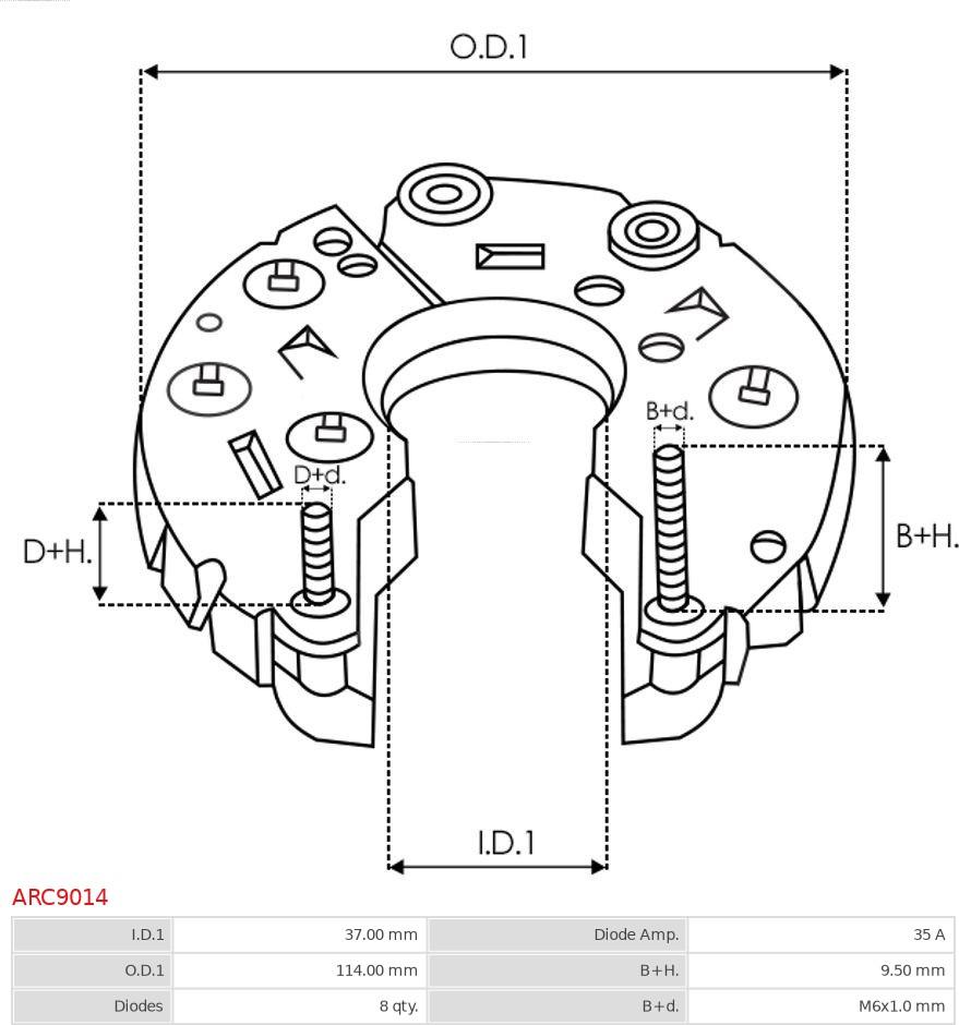 AS-PL ARC9014 - Hållare, generator-drivfläns xdelar.se