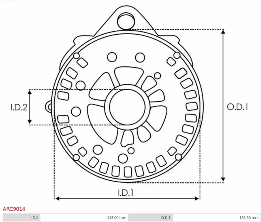 AS-PL ARC9014 - Hållare, generator-drivfläns xdelar.se