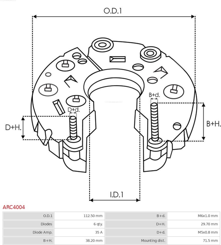 AS-PL ARC4004 - Likriktare, generator xdelar.se