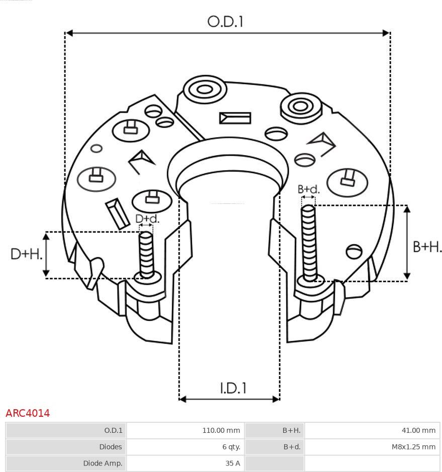 AS-PL ARC4014 - Likriktare, generator xdelar.se