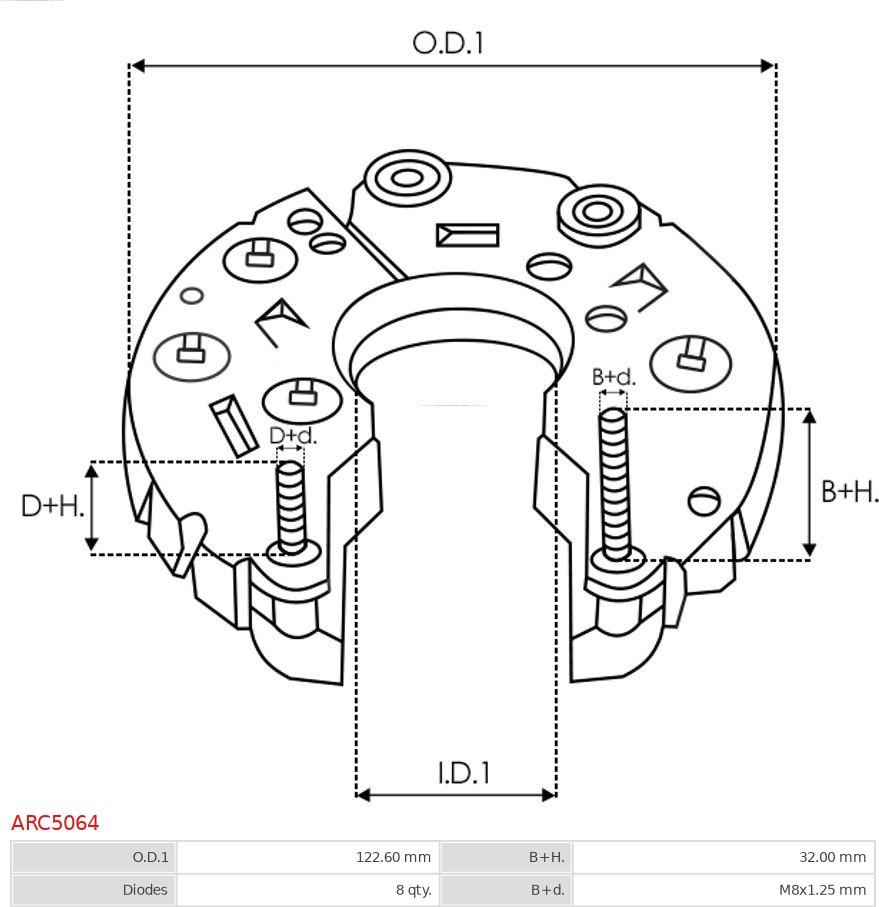 AS-PL ARC5064 - Likriktare, generator xdelar.se