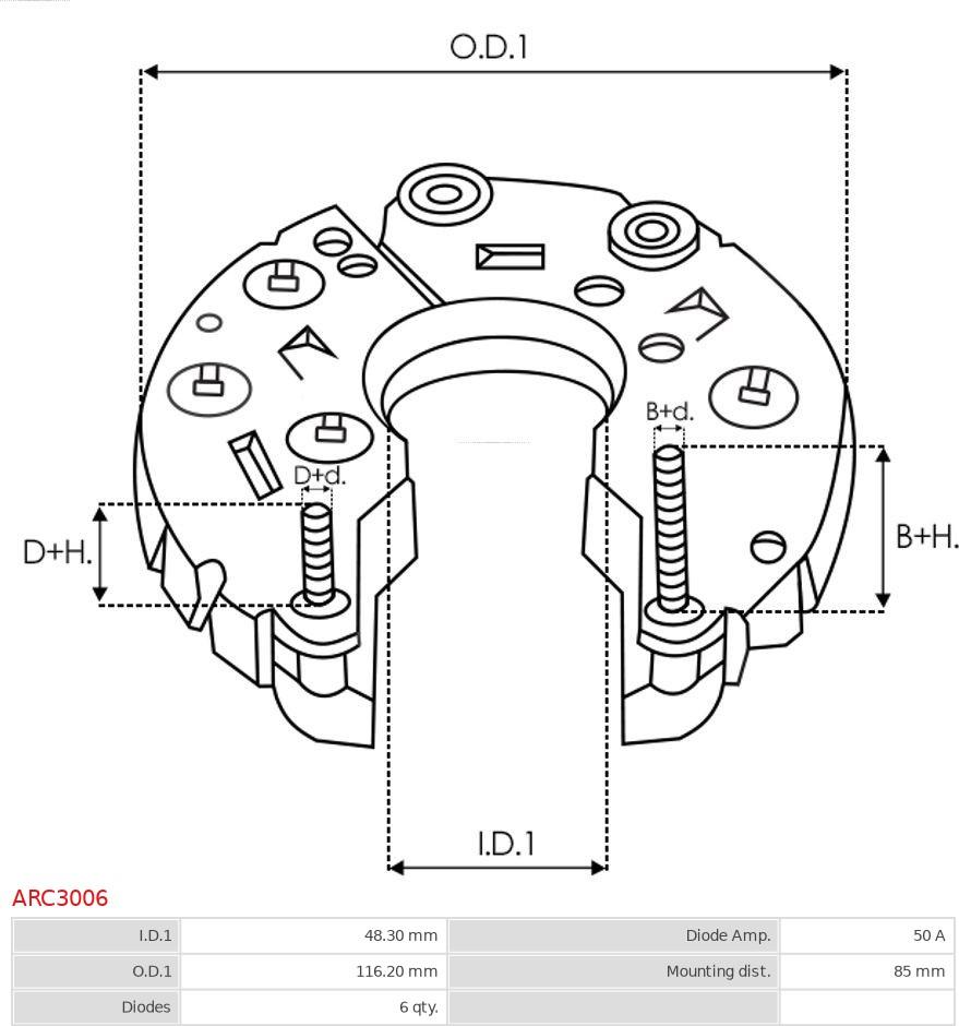 AS-PL ARC3006 - Likriktare, generator xdelar.se