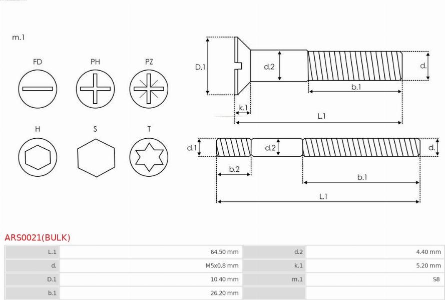 AS-PL ARS0021(BULK) - Reparationssats, generator xdelar.se