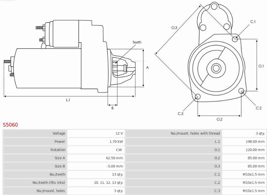 AS-PL S5060 - Startmotor xdelar.se