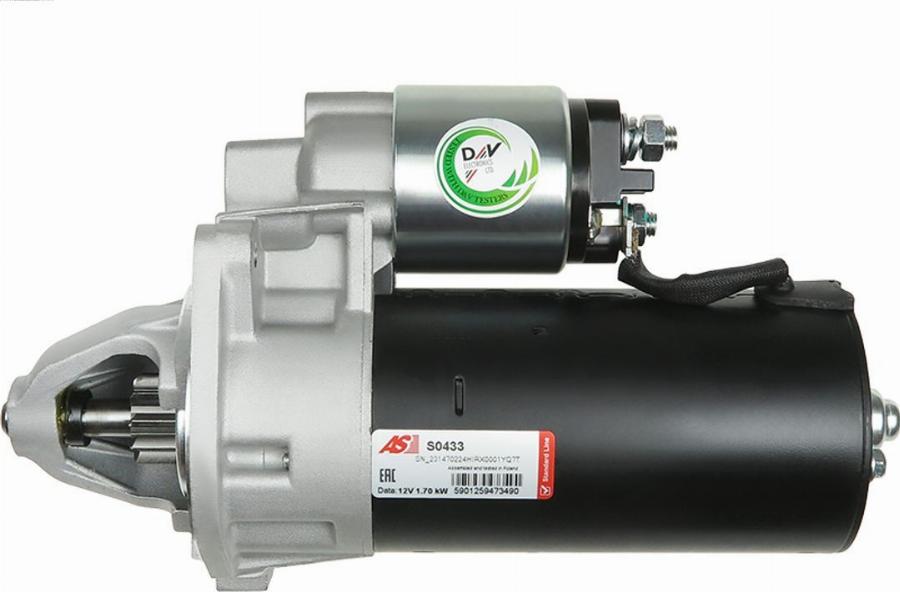 AS-PL S0433 - Startmotor xdelar.se