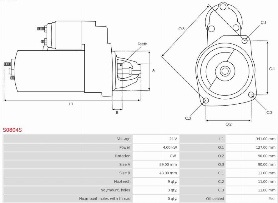 AS-PL S0804S - Startmotor xdelar.se