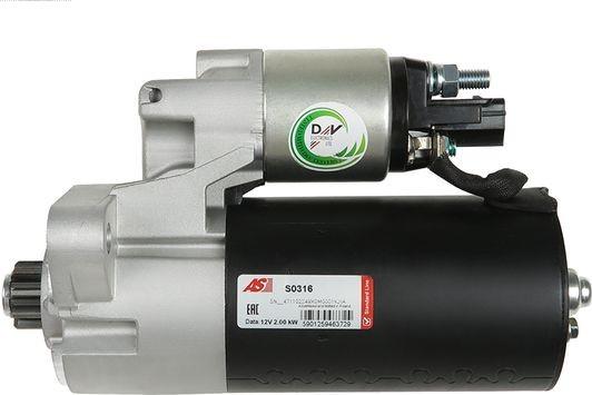 AS-PL S0316 - Startmotor xdelar.se