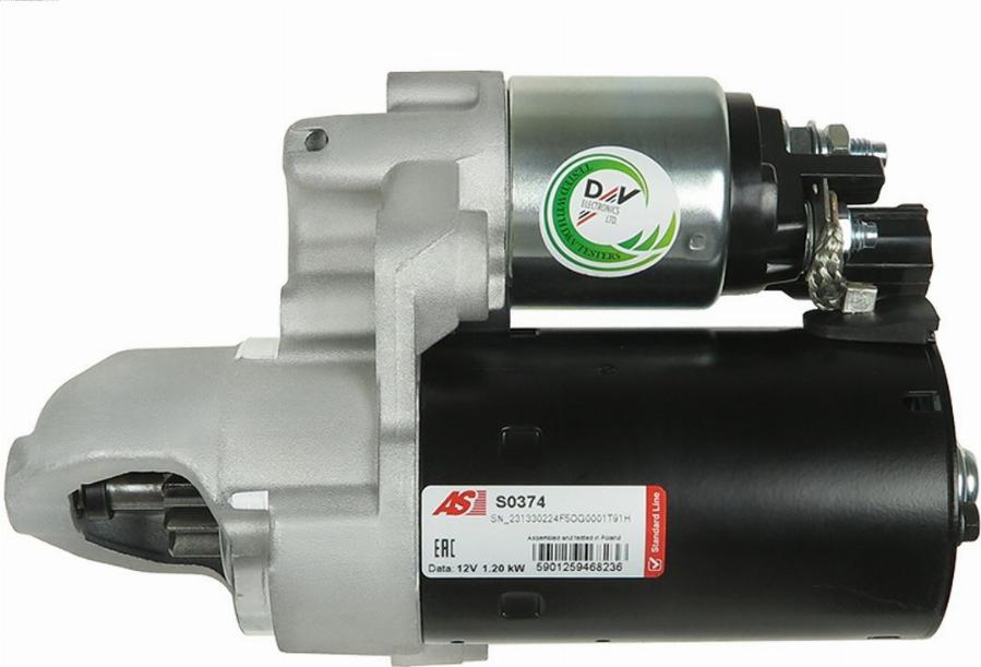 AS-PL S0374 - Startmotor xdelar.se