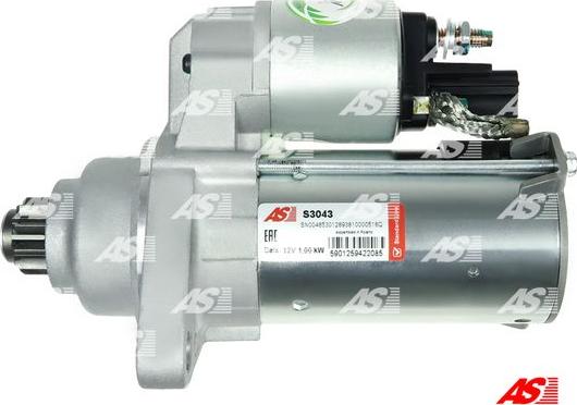 AS-PL S3043 - Startmotor xdelar.se