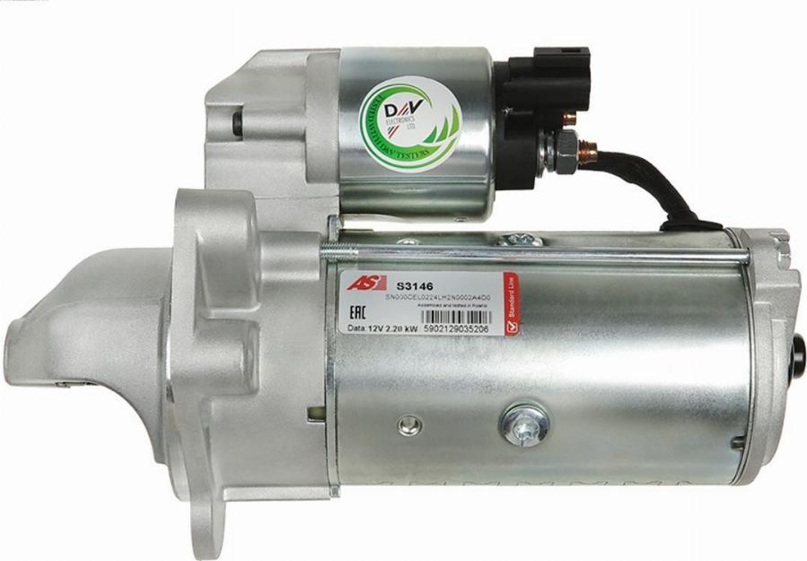 AS-PL S3146 - Startmotor xdelar.se