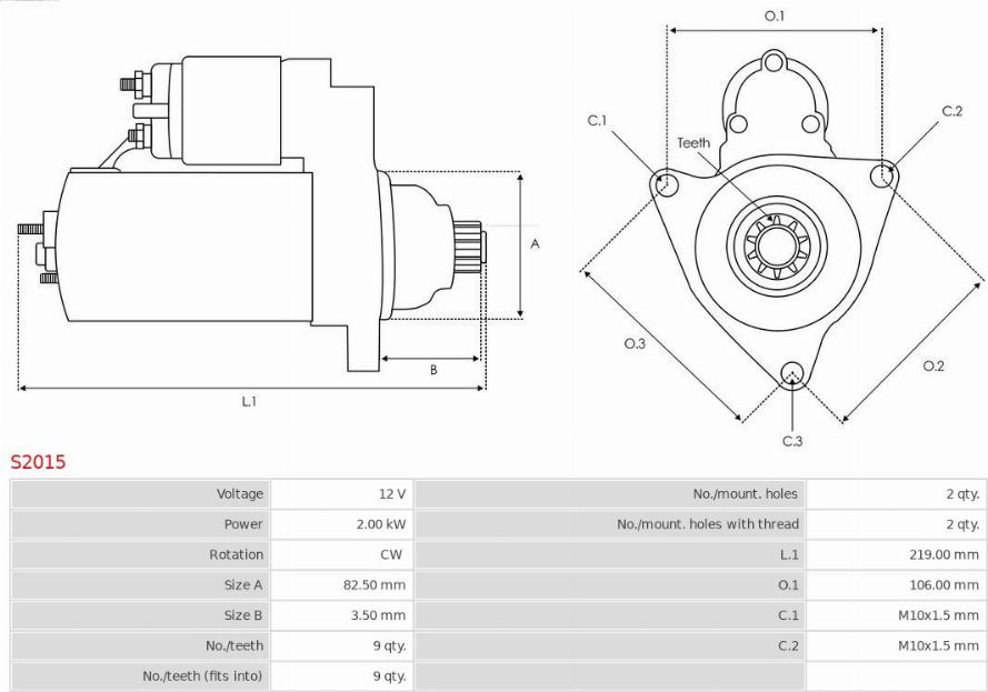 AS-PL S2015 - Startmotor xdelar.se