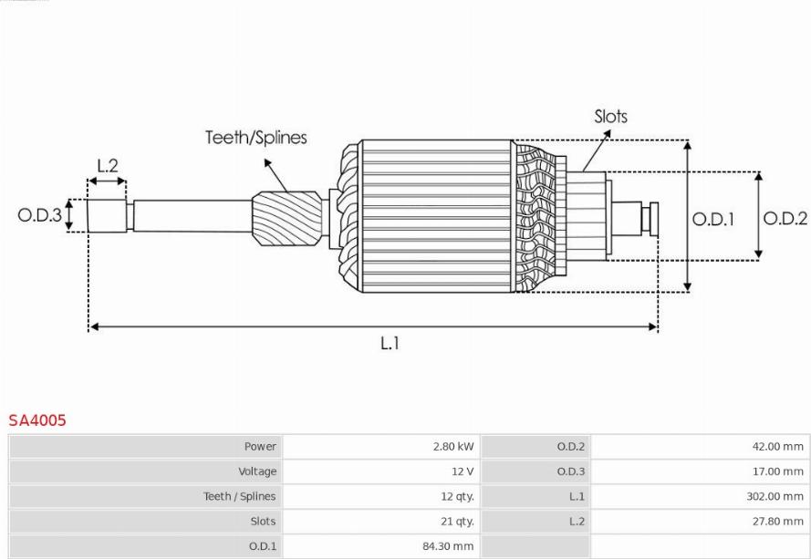 AS-PL SA4005 - Reläankare, startmotor xdelar.se