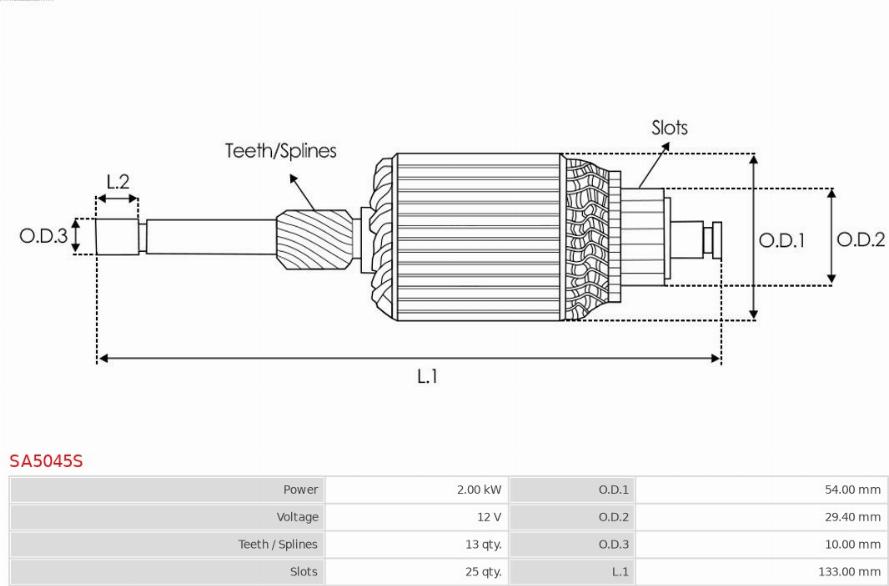 AS-PL SA5045S - Reläankare, startmotor xdelar.se