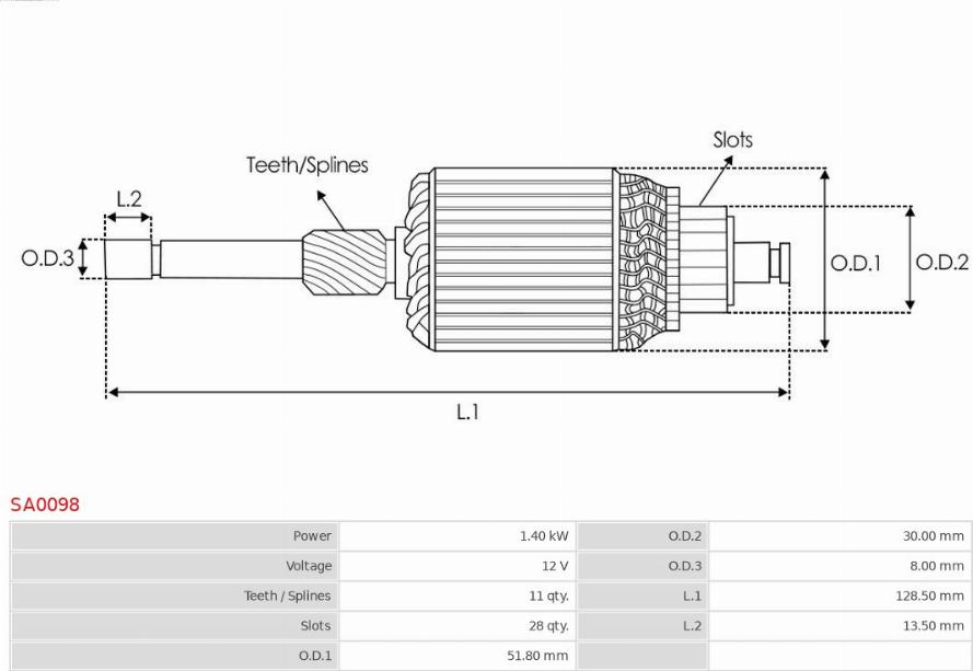 AS-PL SA0098 - Reläankare, startmotor xdelar.se