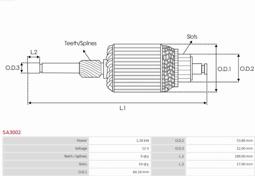 AS-PL SA3002 - Reläankare, startmotor xdelar.se