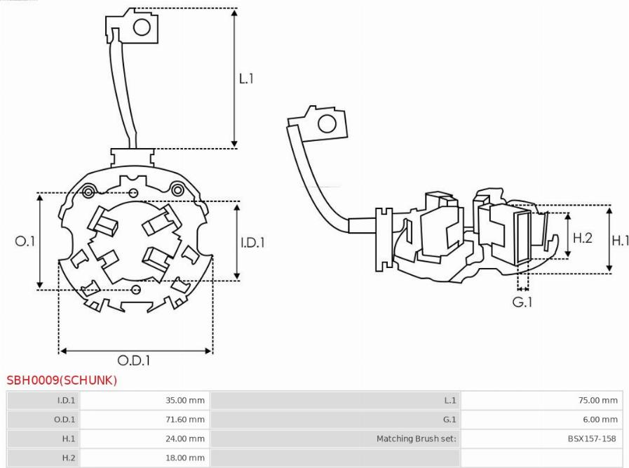 AS-PL SBH0009(SCHUNK) - Hållare, kolborstar xdelar.se