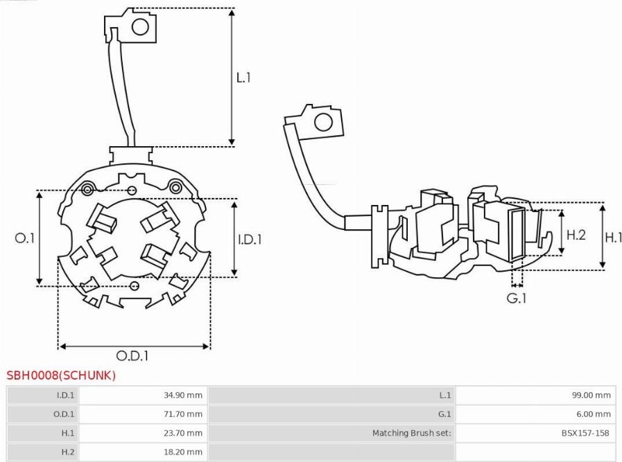 AS-PL SBH0008(SCHUNK) - Hållare, kolborstar xdelar.se