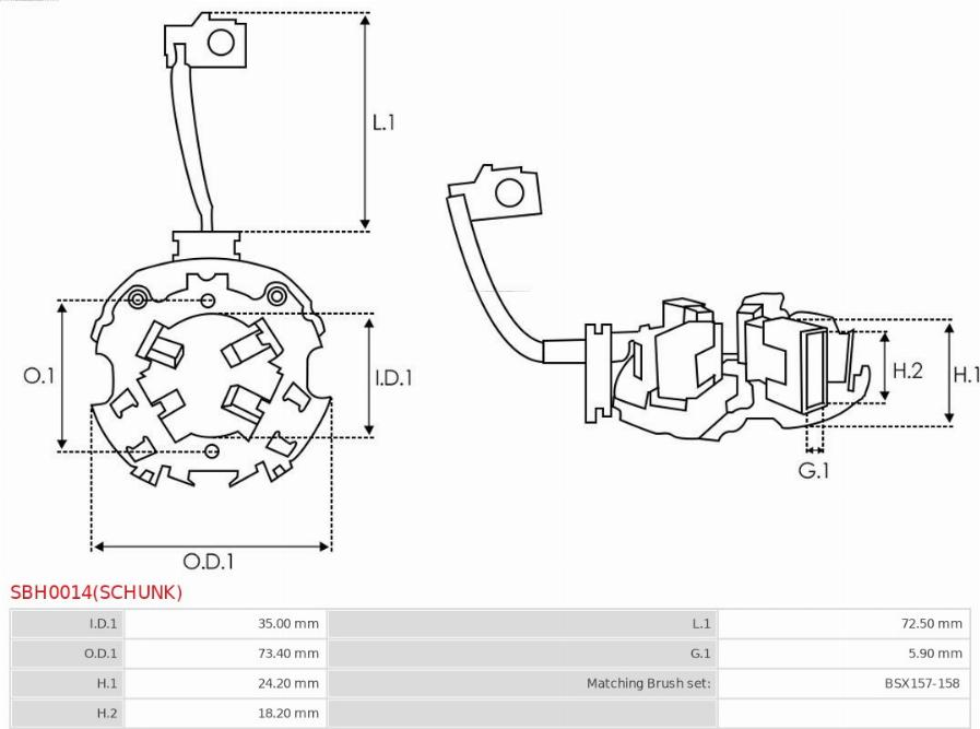 AS-PL SBH0014(SCHUNK) - Hållare, kolborstar xdelar.se